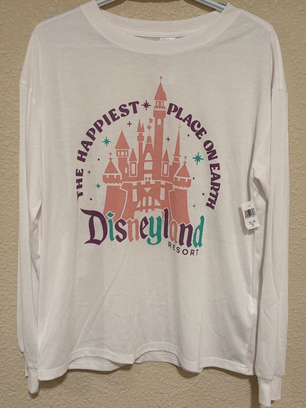 Disneyland Resort Happiest Place on Earth Long Sleeve Tee L NWT